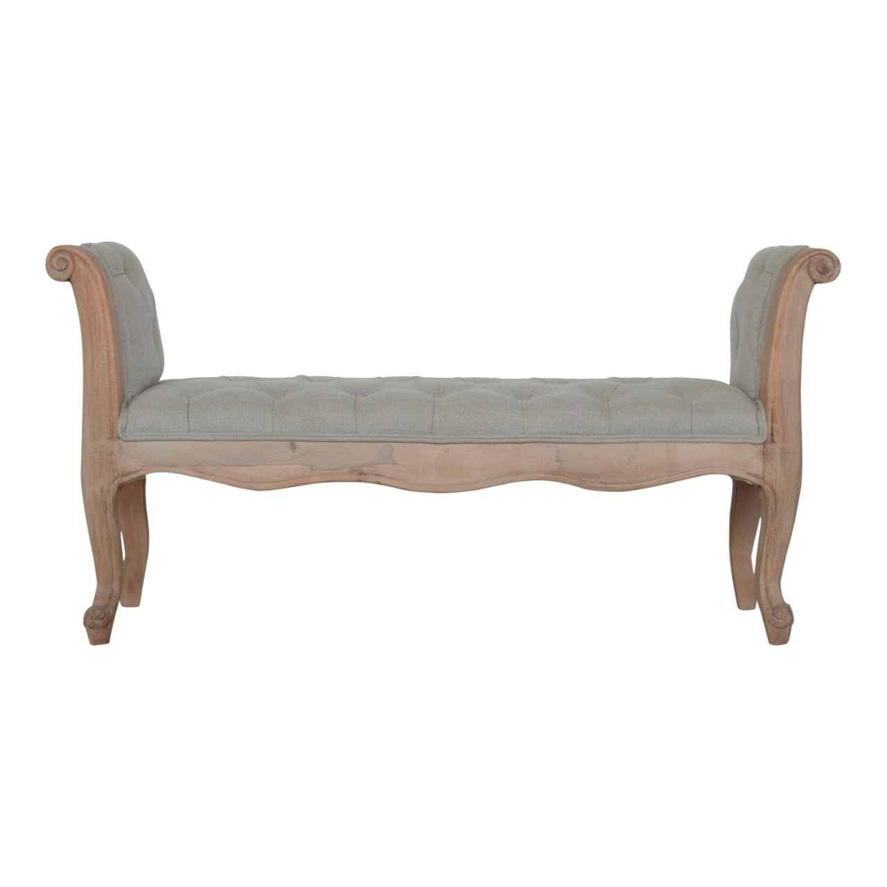 French Mud Linen Bench