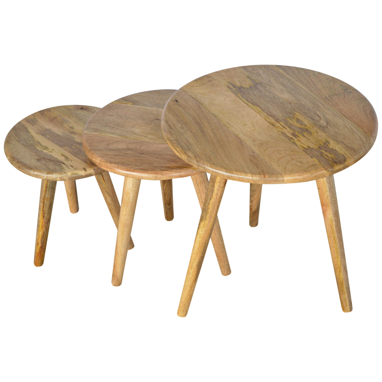 Round Nordic Nesting Stools