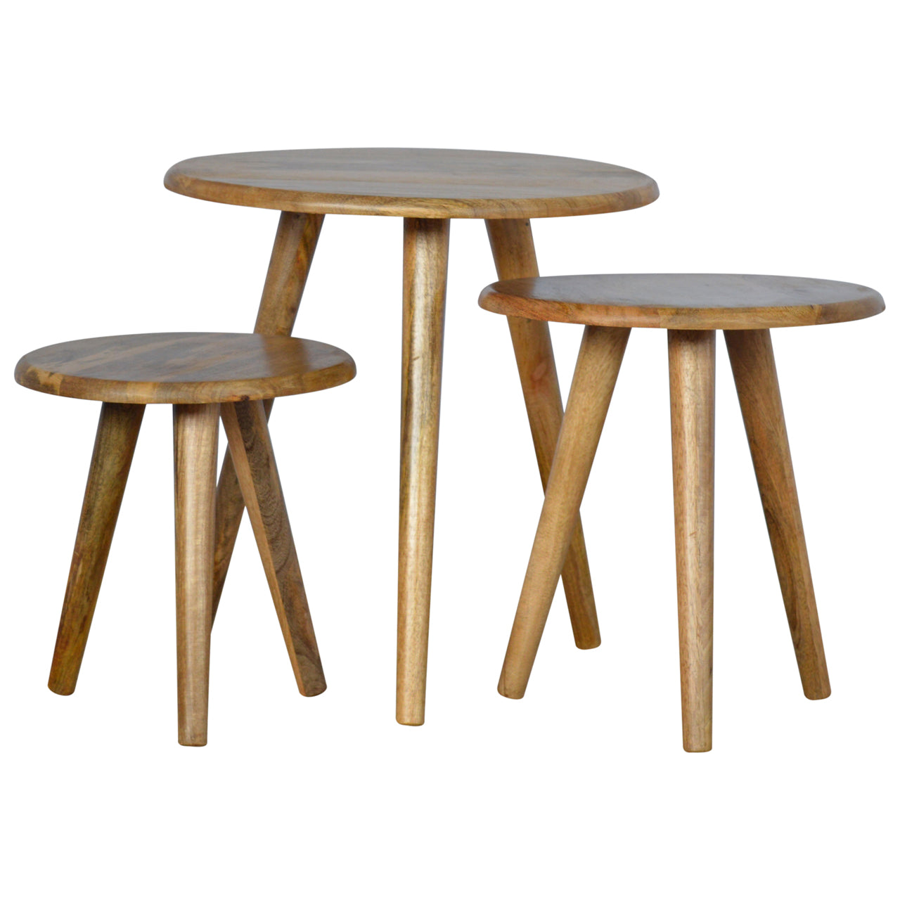 Round Nordic Nesting Stools