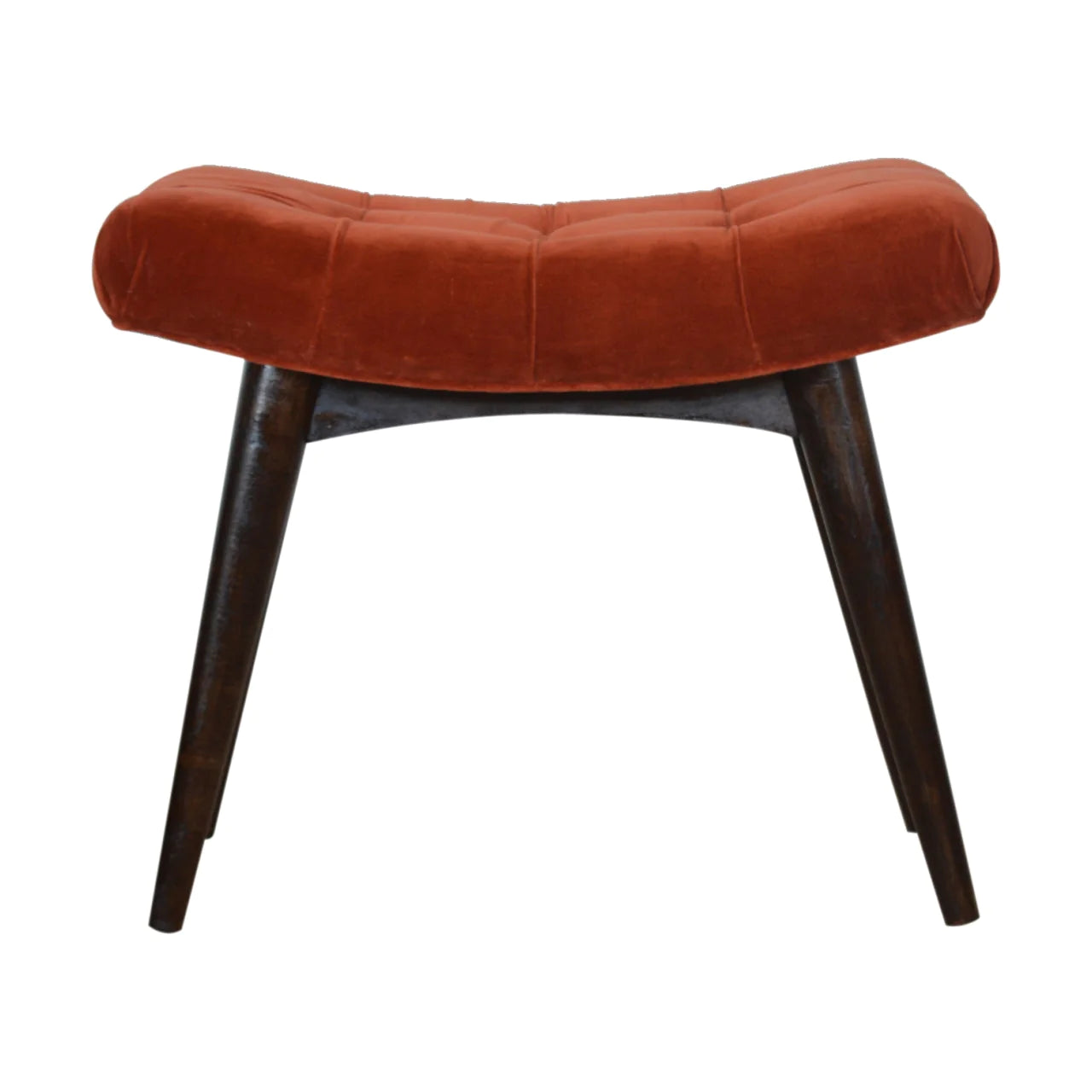 Ernie Cotton Velvet Curved Stool