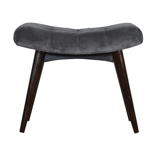 Ernie Cotton Velvet Curved Stool