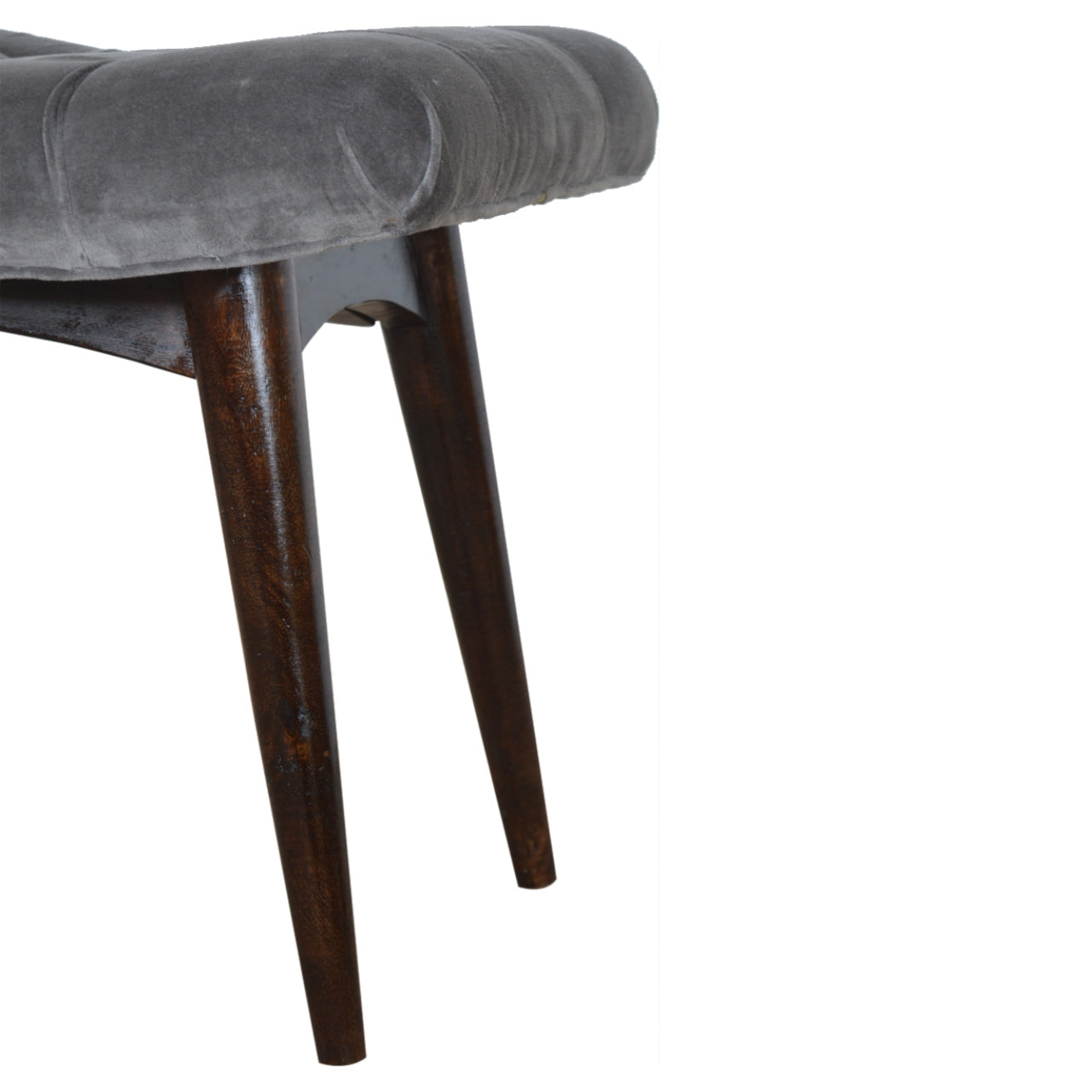 Ernie Cotton Velvet Curved Stool