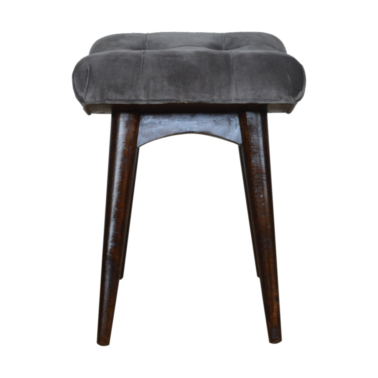 Ernie Cotton Velvet Curved Stool