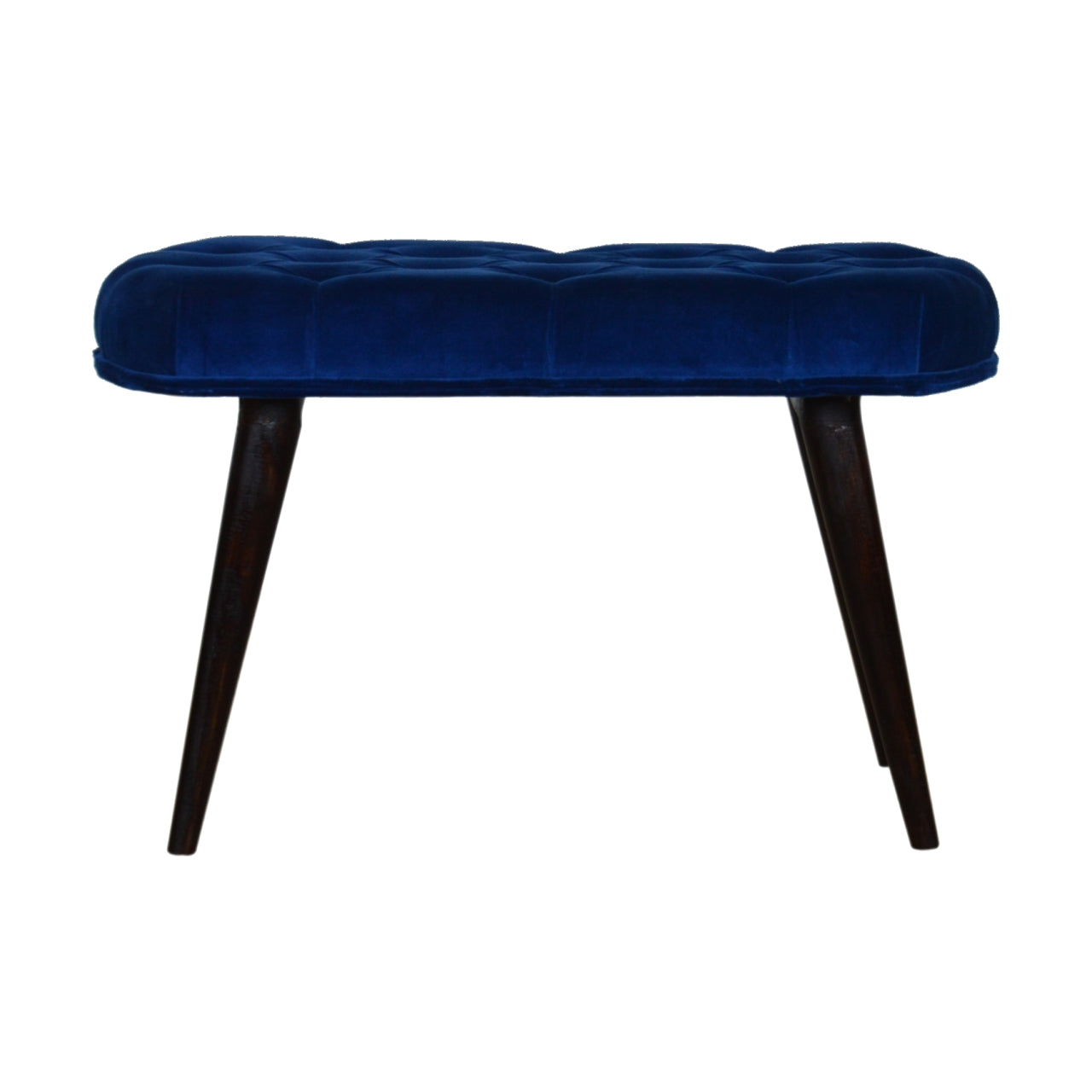 Alan Cotton Velvet Deep Button Bench