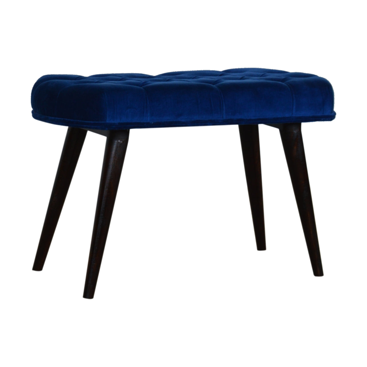 Alan Cotton Velvet Deep Button Bench