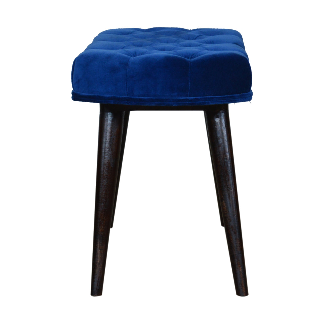 Alan Cotton Velvet Deep Button Bench