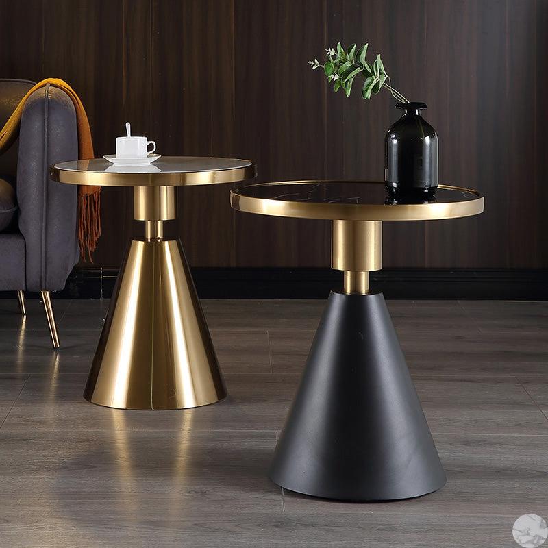 Modern Side Table with Marble top and Metal Base | Weilai Concept