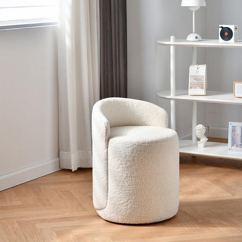 Nora Ottoman Footstool, White Boucle, Clearance | Weilai Concept