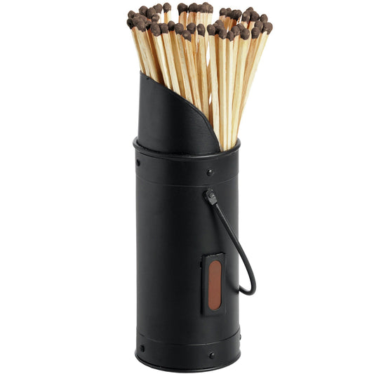 Matchstick Holder Black with 60 Matches