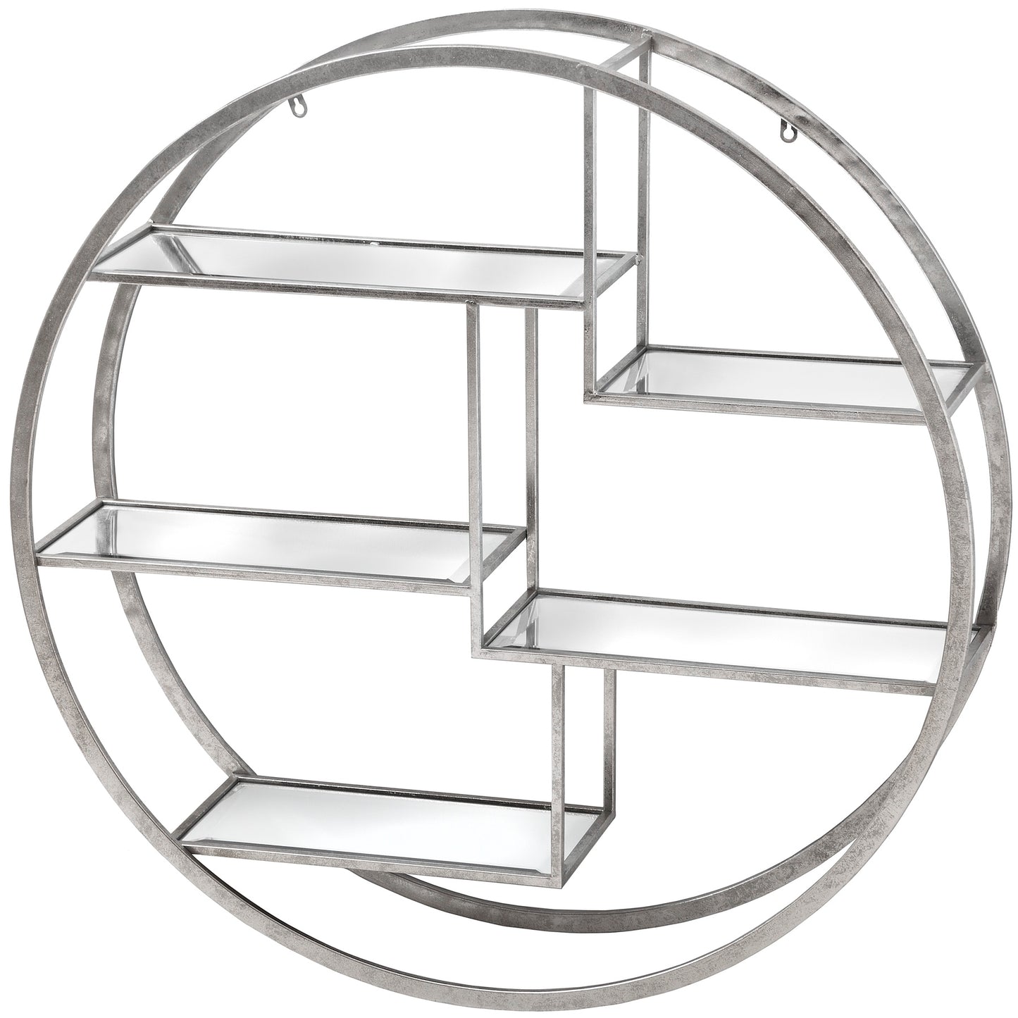 Circular Wall Hanging Multi Shelf Silver