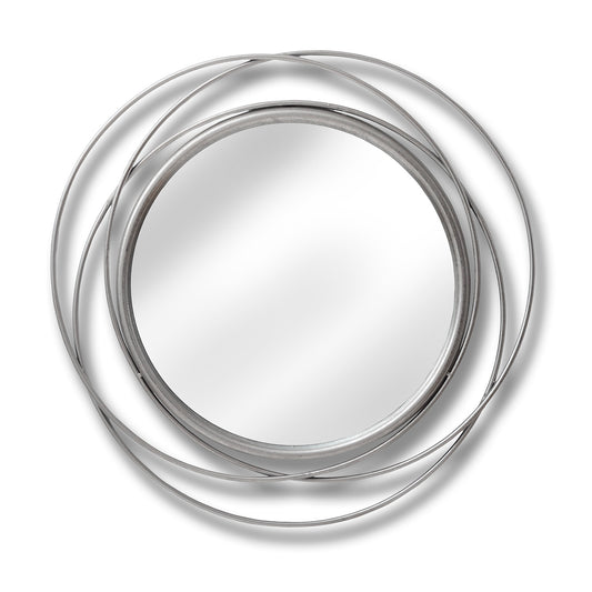 Circled Silver  Wall Art Mirror