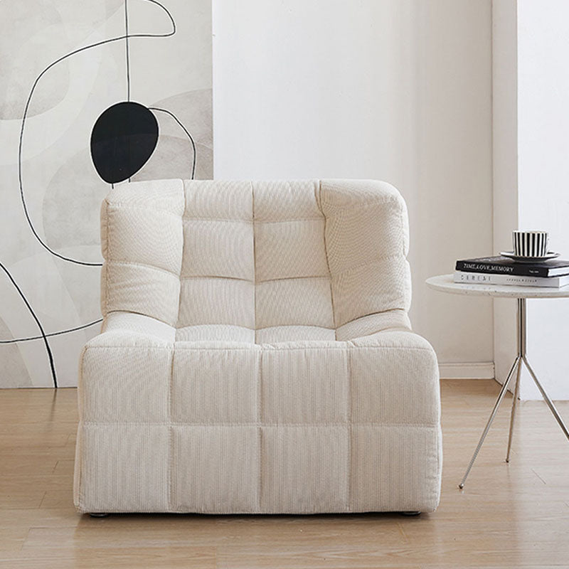 Bernice White Armchair And Ottoman, Vintage Sofa Chair | Weilai Concept