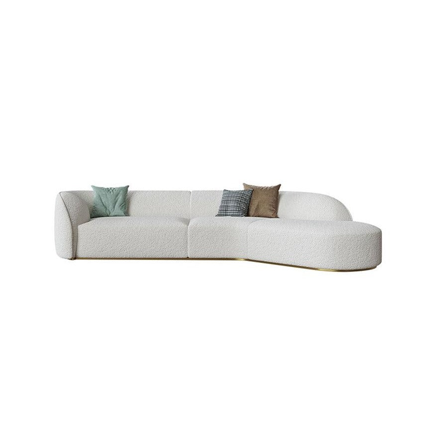 Welby Three Seater Sofa, White Boucle | Weilai Concept