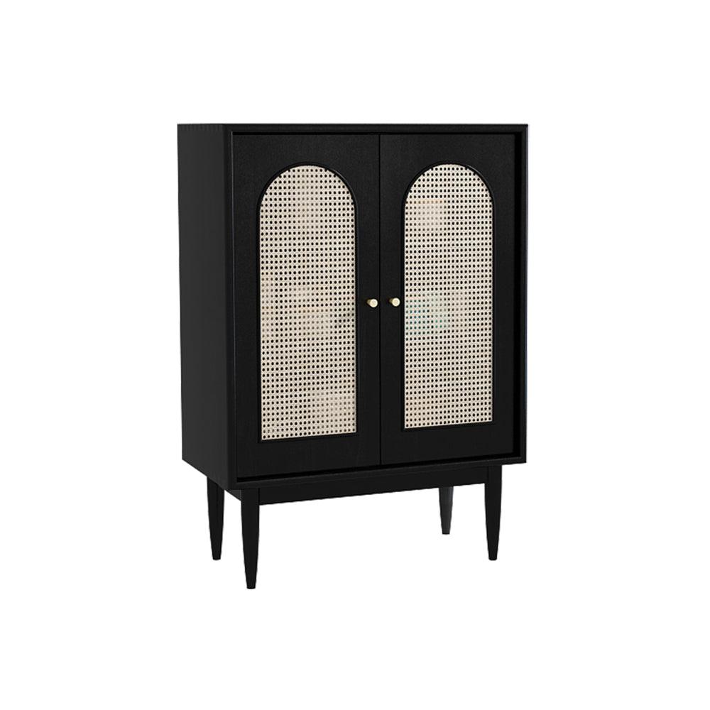 Neema Rattan Cabinet, Black | Weilai Concept