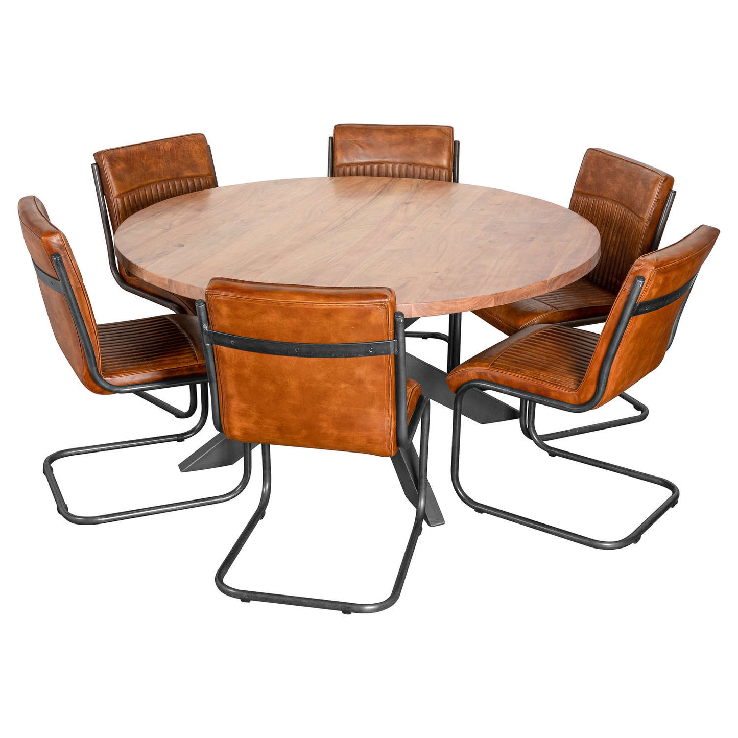 Live Edge Round Dining Table Six Seater