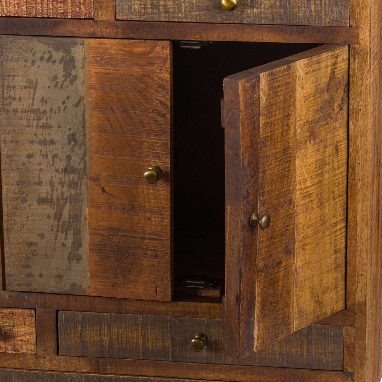 Reclaimed Industrial Chest With Brass Handle