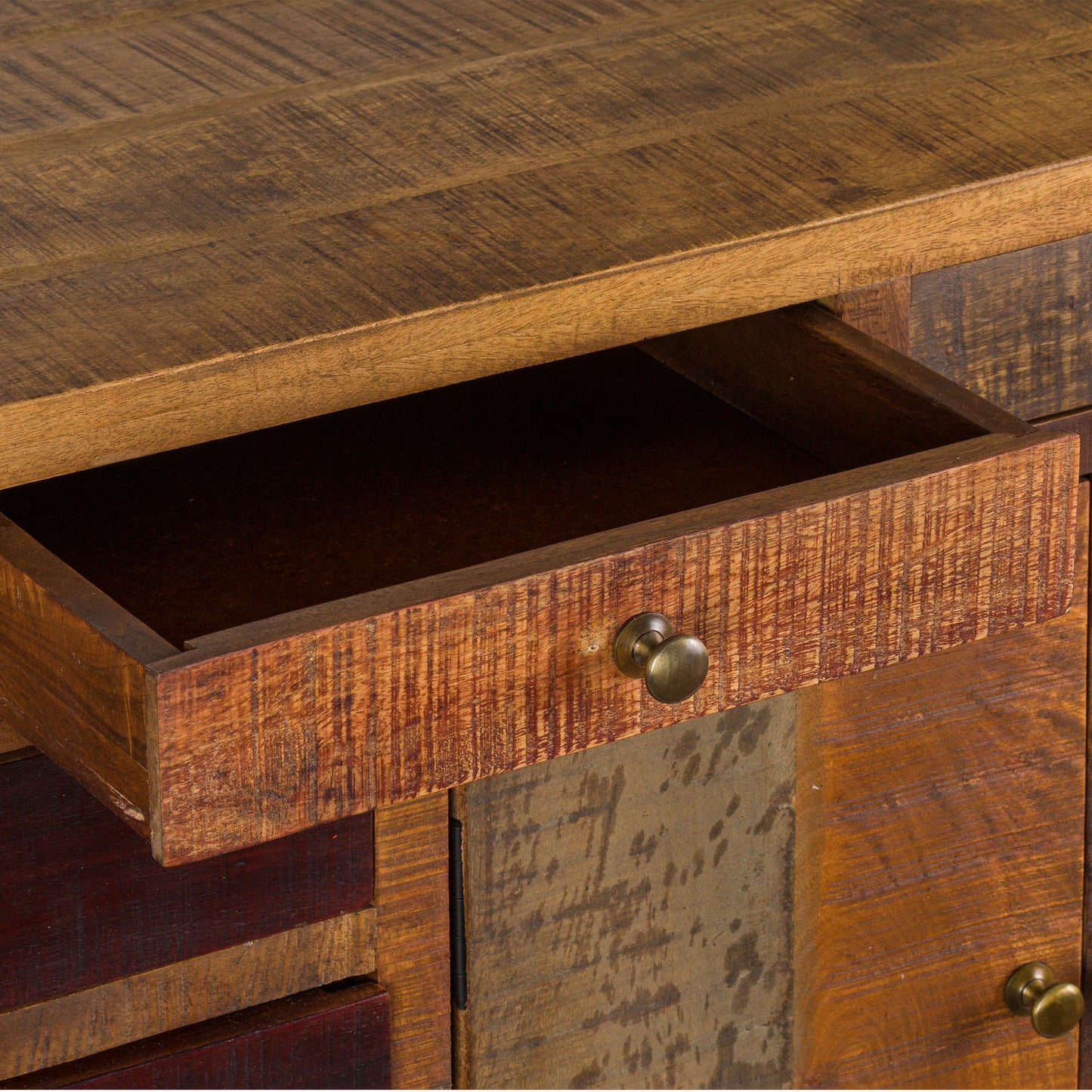 Reclaimed Industrial Chest With Brass Handle