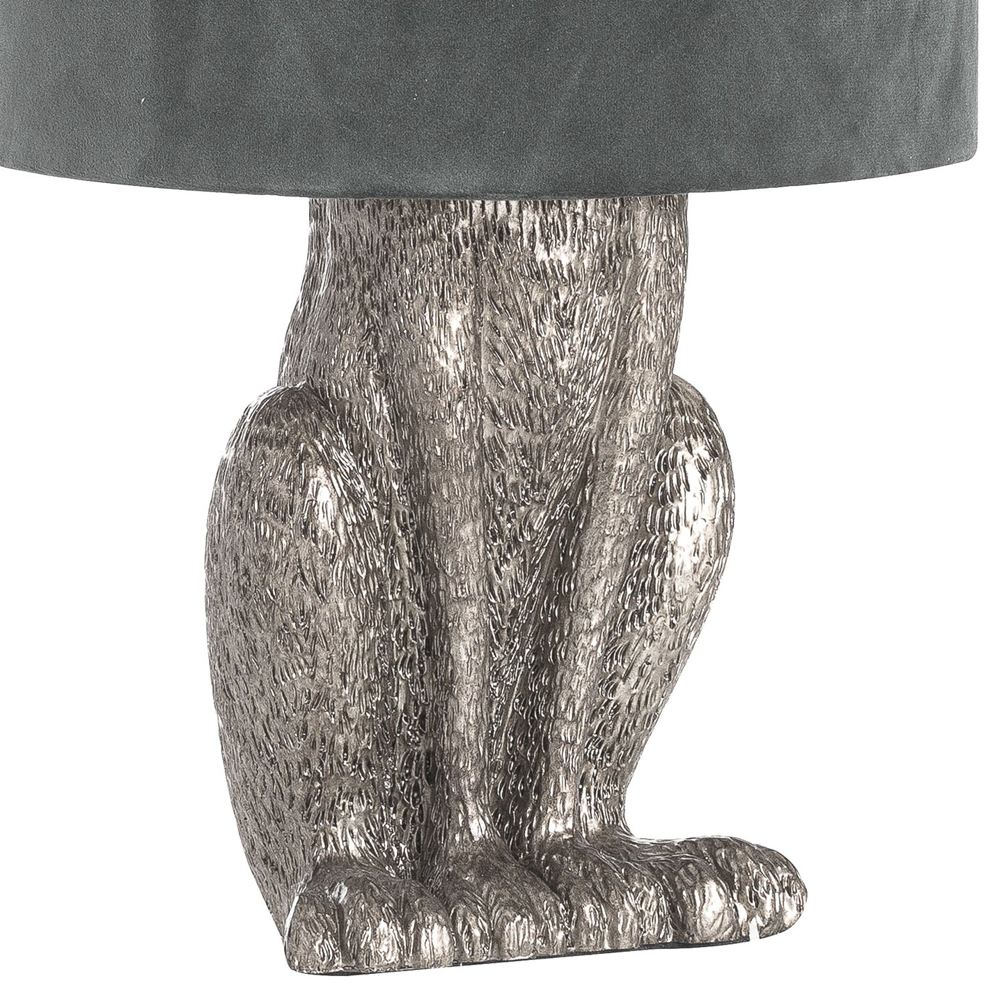 Hare Table Lamp With Grey Velvet Shade