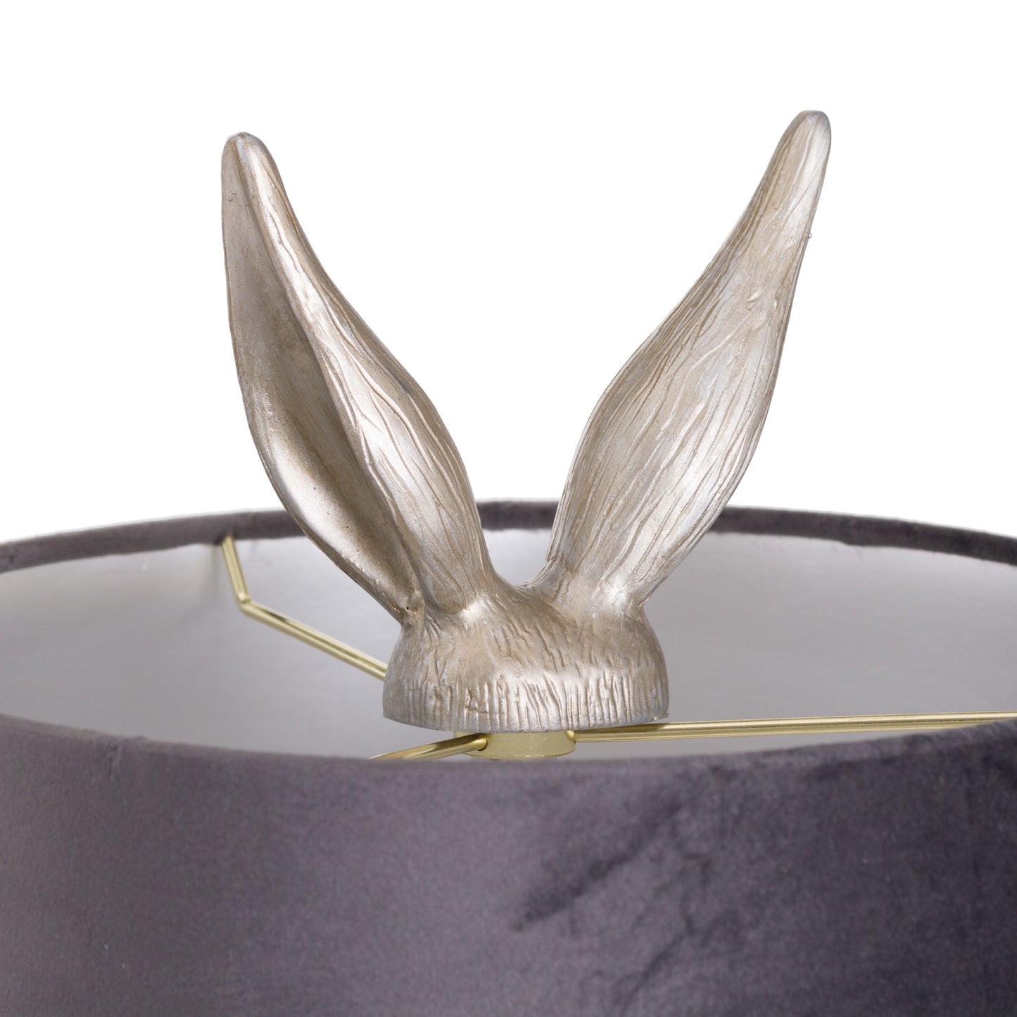 Hare Table Lamp With Grey Velvet Shade