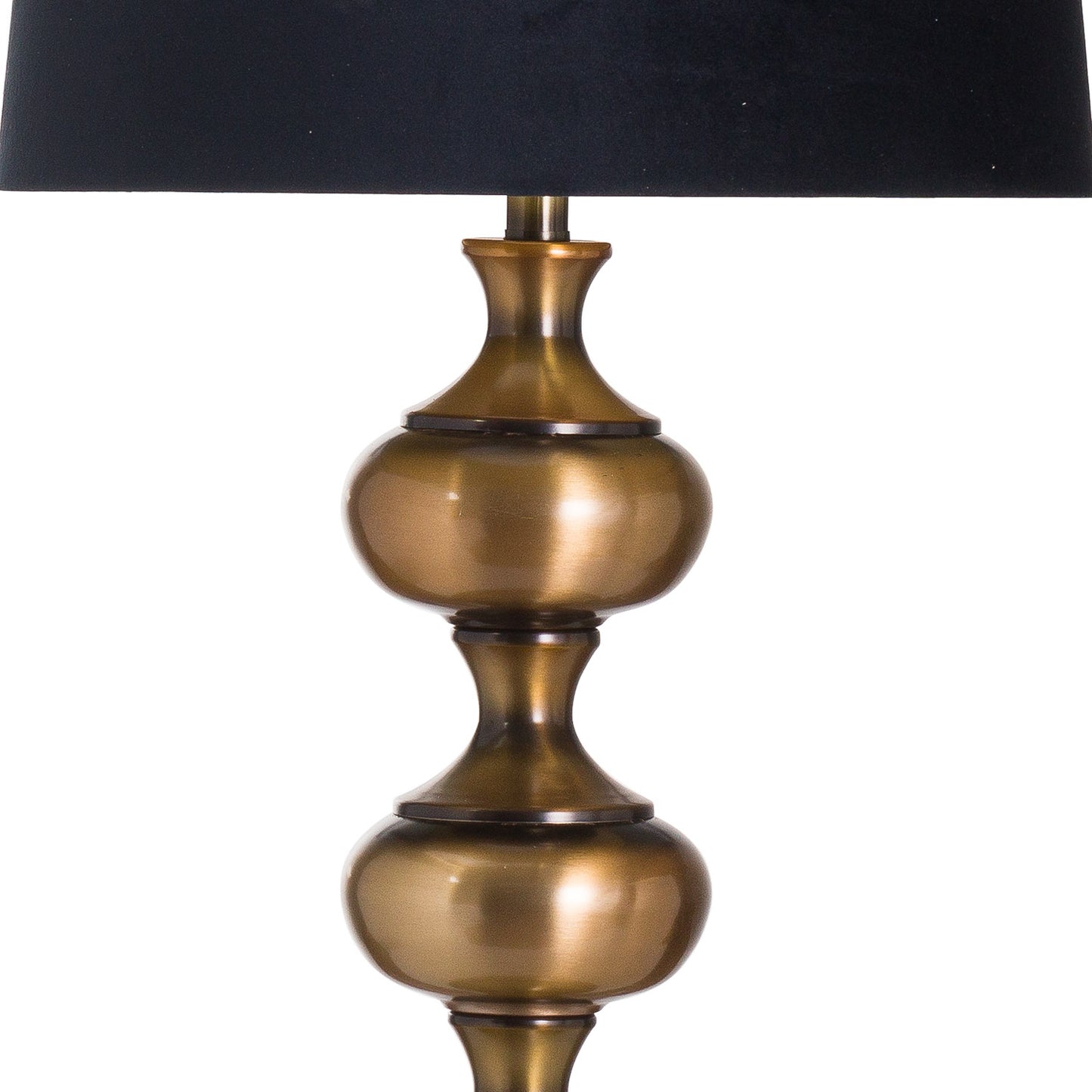 Santiago Table Lamp With Black & Mustard Velvet Shade