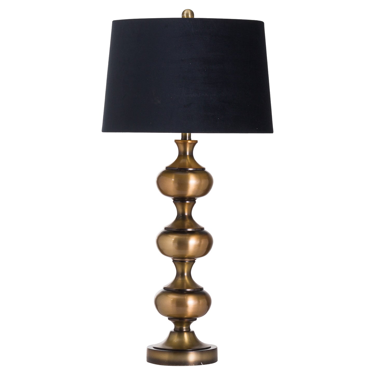 Santiago Table Lamp With Black & Mustard Velvet Shade