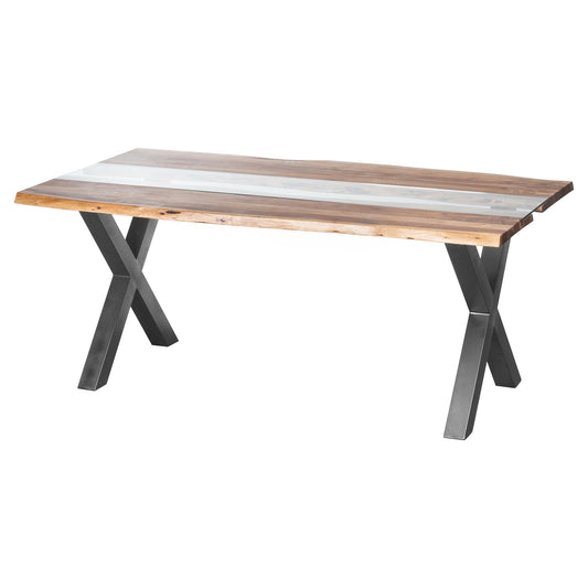 Live Edge River Dining Table Six Person