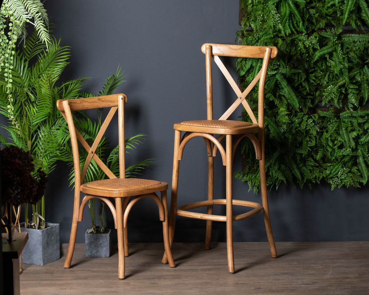 Edward Light Oak Cross Back Dining Chair