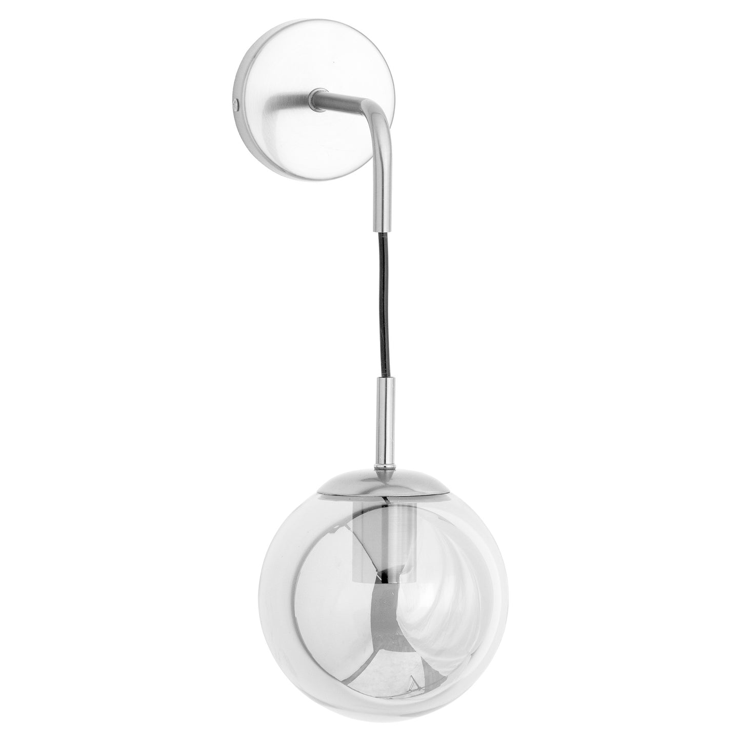 Glass Globe Silver Smoked Wall Hanging Pendant