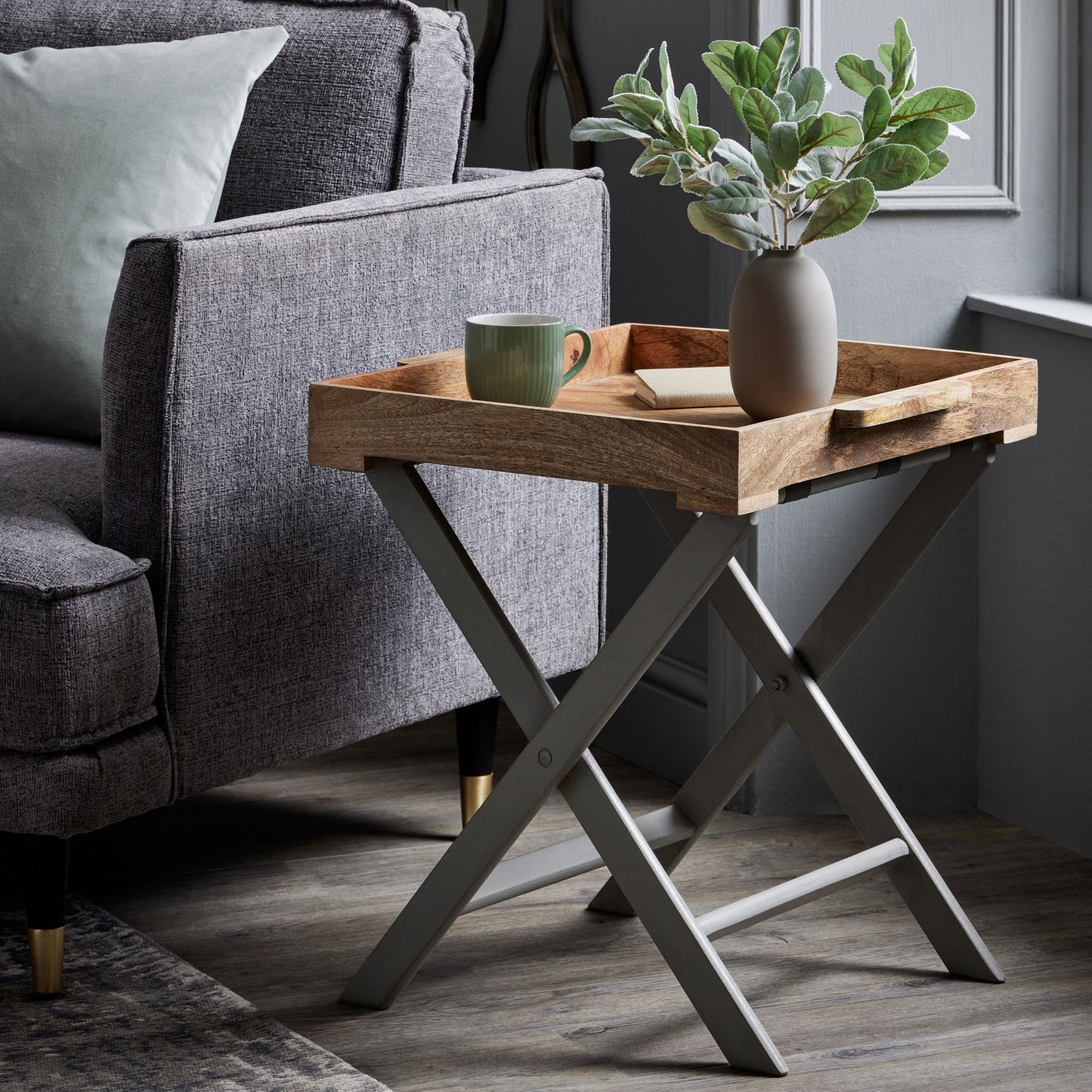 Nordic Grey Large Butler Tray Table