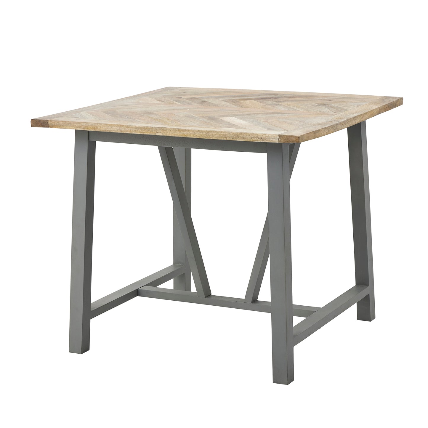 Nordic Grey Square Dining Table Four Person