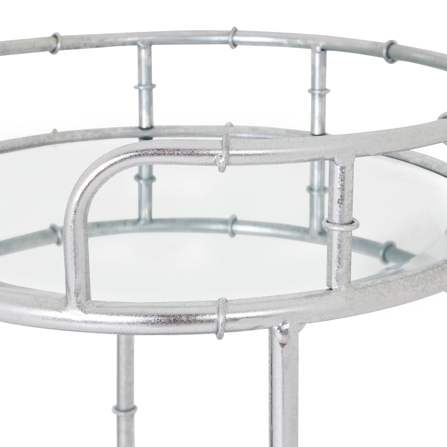 Henry Silver Round Drinks Trolley