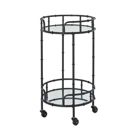 Henry Black Round Drinks Trolley