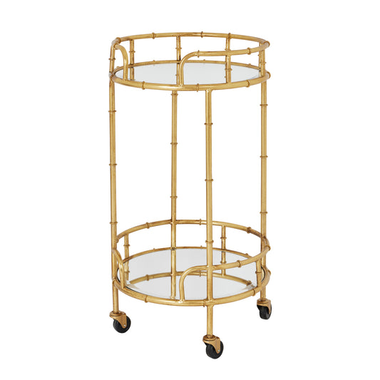 Henry Gold Round Drinks Trolley