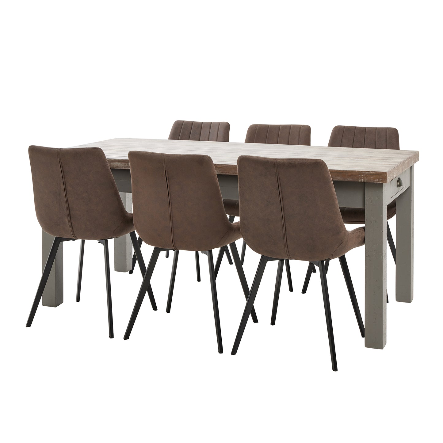 Oxley Collection Dining Table With Two Drawers Six Person