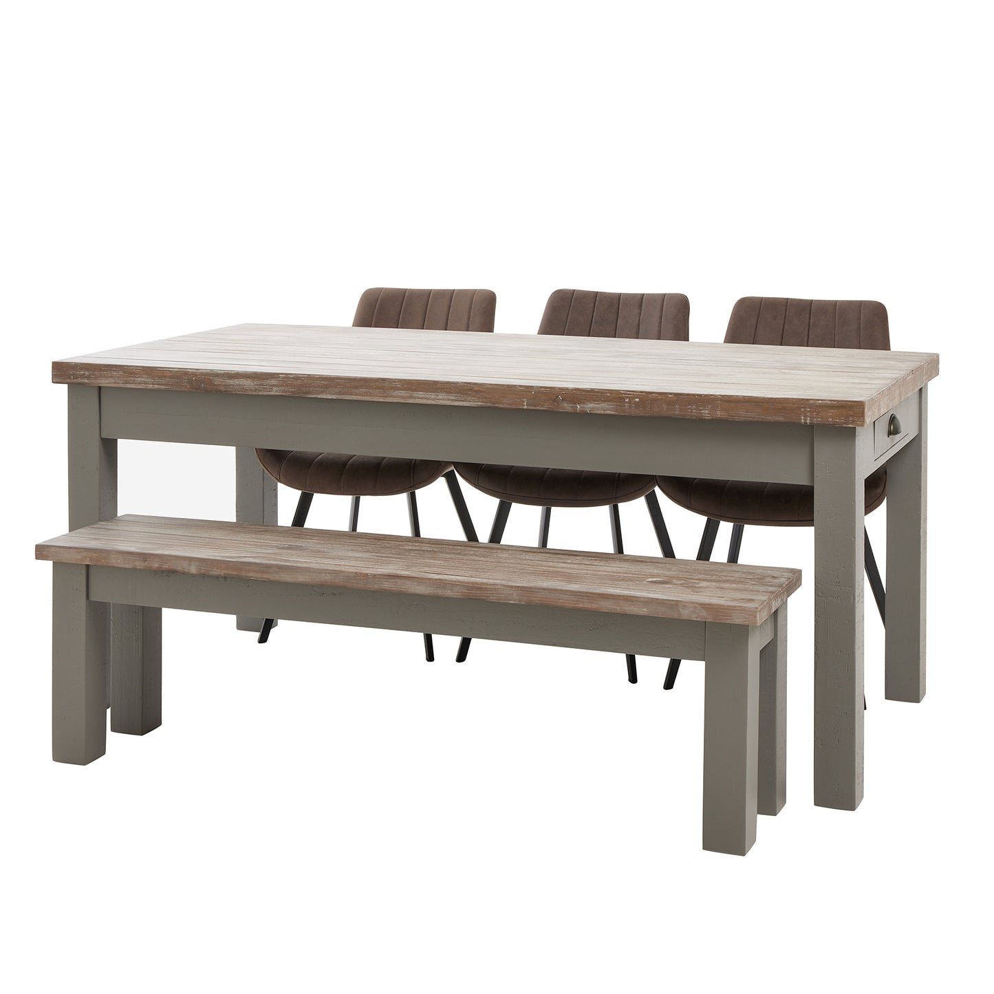 Oxley Collection Dining Table With Two Drawers Six Person