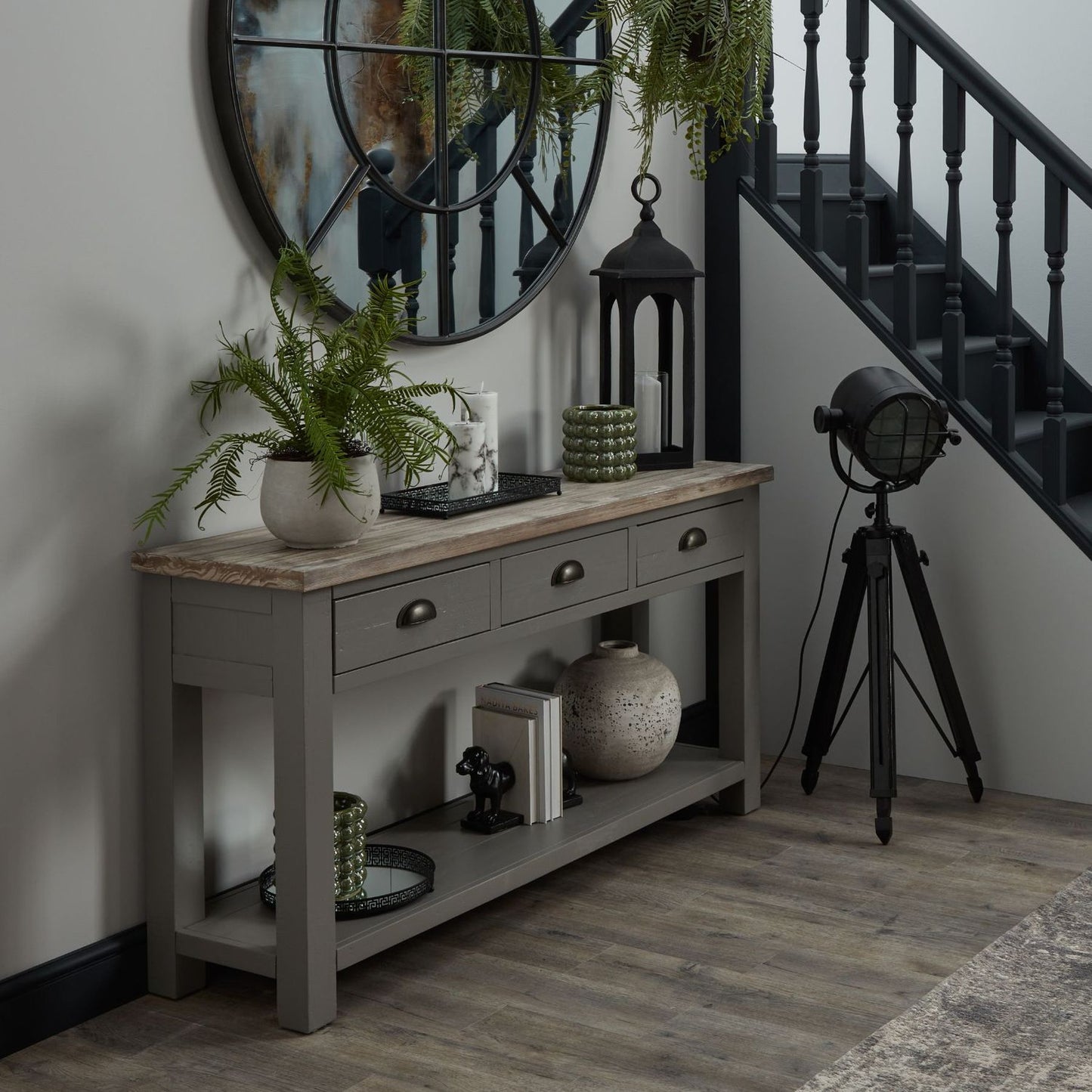 Oxley Collection Three Drawer Console Table