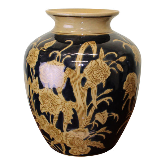 Regal Ceramic Embossed Vase 25cm