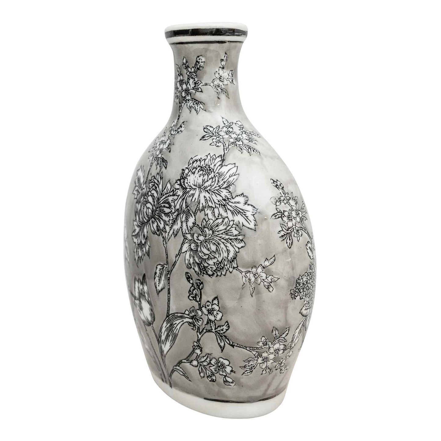 Peony Bottle Grey & White