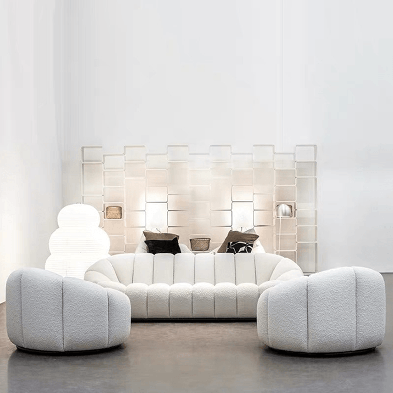 Arsav Pumpkin Three Seater Sofa, Boucle | Weilai Concept