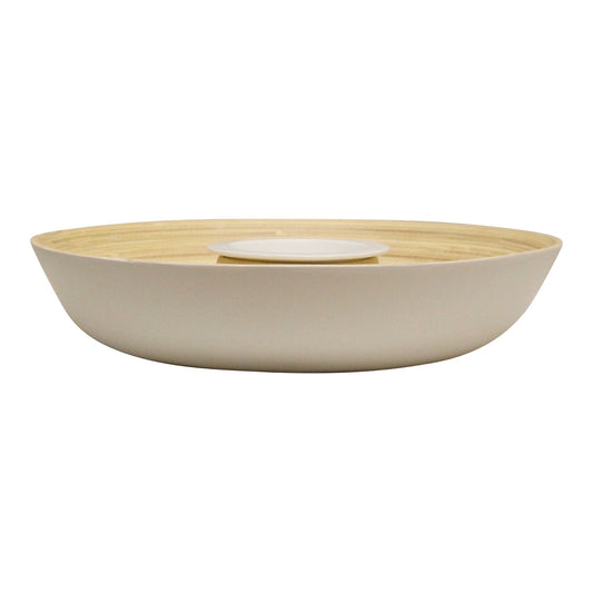 Natural Bamboo Chip & Dip Dish