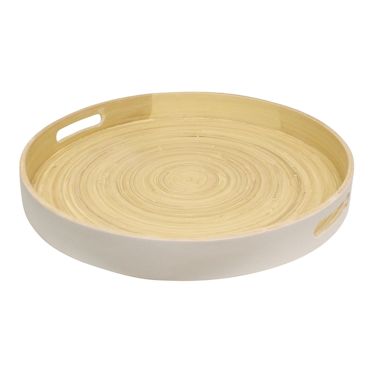 Natural Bamboo Serving Tray With Handles