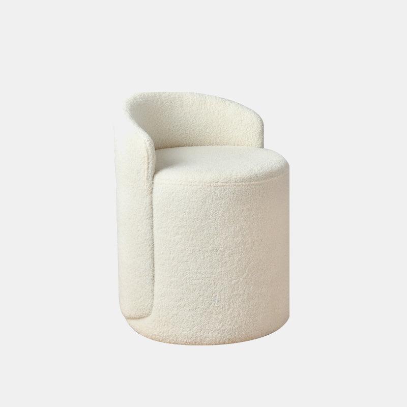 Nora Ottoman Footstool, White Boucle, Clearance | Weilai Concept