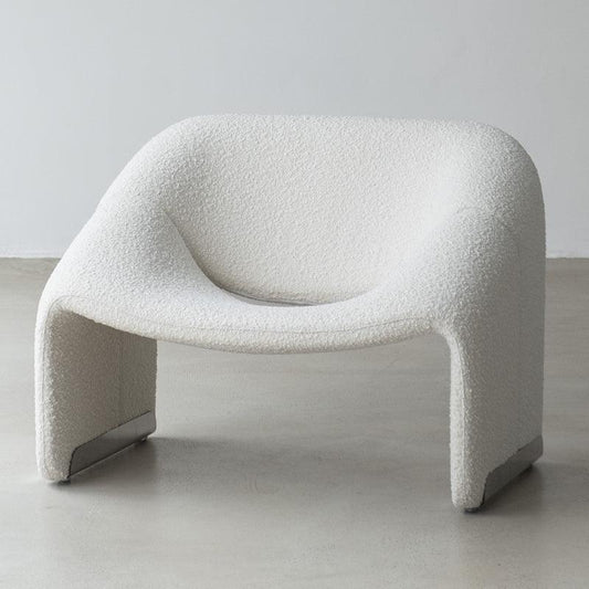 Wawa Accent Chair, Armchair, White Lamb Wool | Weilai Concept