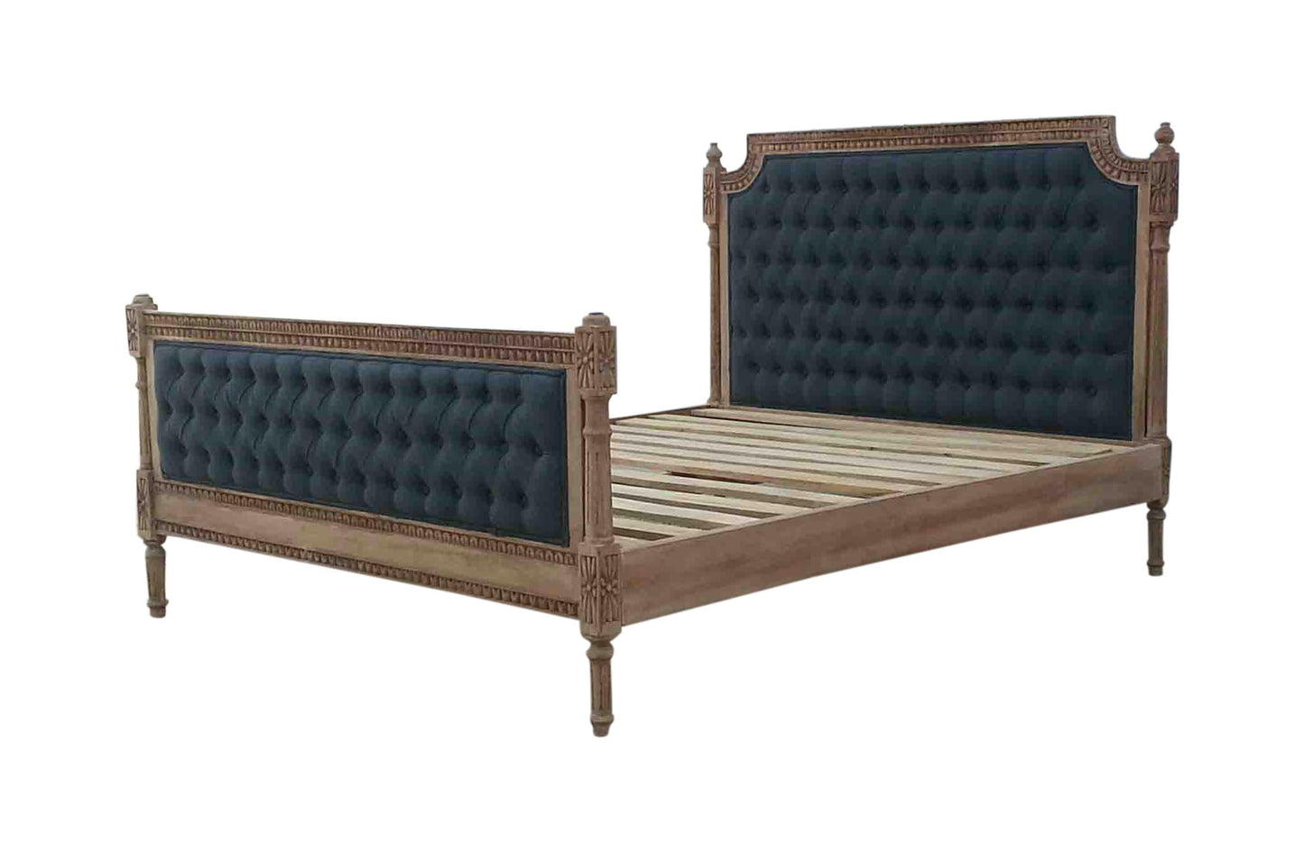 Lana Grey Deep Button Bedroom Bed