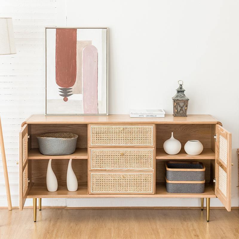 Cane Sideboard, Natural Rattan & Ash Esche Wood | Weilai Concept