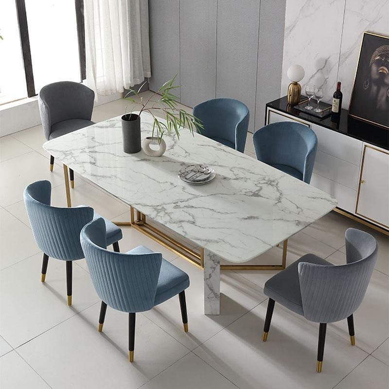 FenX Dining Table, Dining Table, Sintered Stone And Gold | Weilai Concept