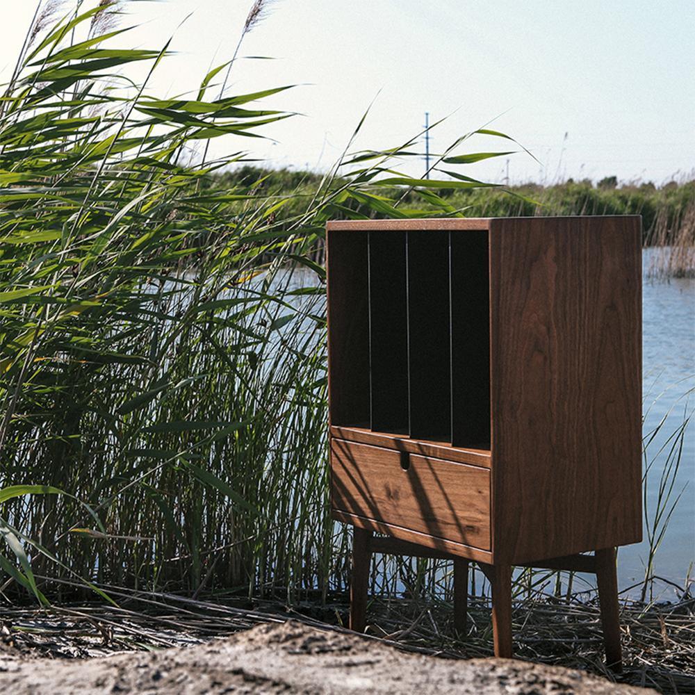 FU28 Bedside Table, Dark Oak | Weilai Concept