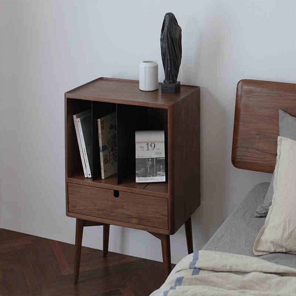 FU28 Bedside Table, Dark Oak | Weilai Concept