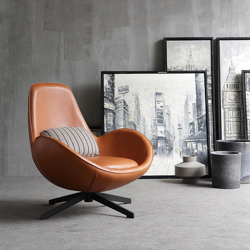 Snail Armchair, Brown Leather | Weilai Concept