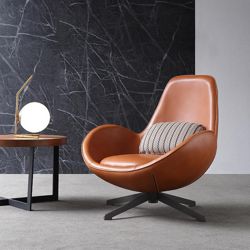 Snail Armchair, Brown Leather | Weilai Concept